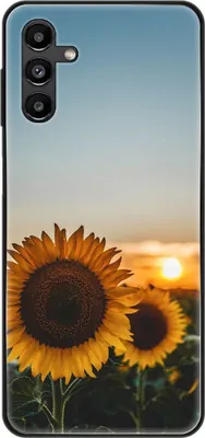 Produktbild von König Design Hülle kompatibel mit Samsung Galaxy A13 5G Kunststoff Soft Handyhülle - Handy Case Sonnenblumen