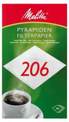 Obrázok produktu pre Melitta 200658, Pohár, Jednorazový filter na kávu, Papája, Biela, Melitta 608, 620, 200 kusov