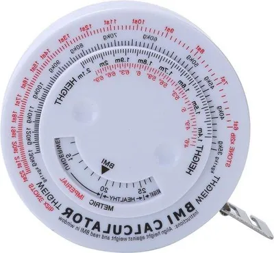 Immagine prodotto di Nastro di misurazione BMI 150 cm per la circonferenza torace-vita-addome con Indice di Massa Corporea.