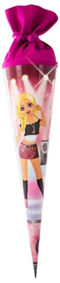 Produktbild von Schultüte Lackkarton 70 cm lila Goldbuch Glamour Girl Sound und Licht