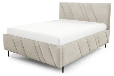 Zdjęcie produktu dla Łóżko tapicerowane z pojemnikiem na pościel, kolor taupe, wymiary 180 × 200 cm