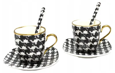 Produktbild von Queen Isabell Espresso-Tassen-Set Porzellan 2 Stück mit Untertassen