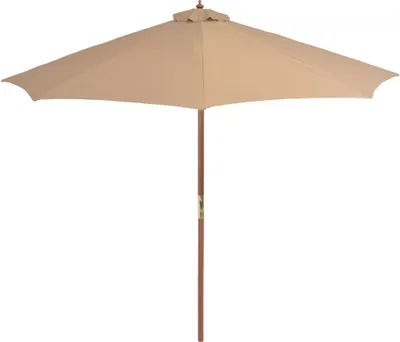 Obrázok produktu pre vidaXL Slnečník s dreveným stožiarom 300 cm Taupe