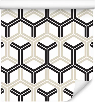 Produktbild von 10m VLIES TAPETE Rolle Modern Sechsecke Minimalismus Mosaik Geometrie XXL