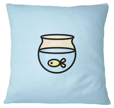 Kissenhülle 45x45 cm, Polyester, hellblau, mit Reißverschluss, 1 Stück
