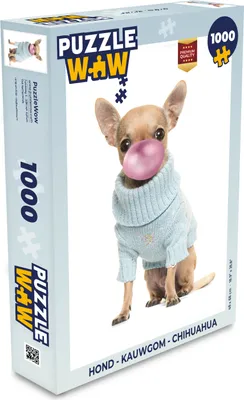 Obrázek produktu pro MuchoWow MuchoWow® Puzzle 1000 ks Pes - Foukání žvýkaček - Čivava - Zábava pro děti - Holky - Kluci - Děti