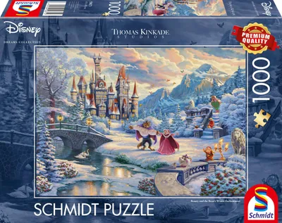 Produktbild von Puzzle 1000 PQ T. Kinkade „Die Schöne und das Biest“ von Disney 109413
