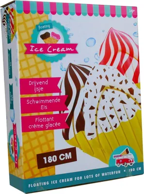 Produktbild von Luftmatratze Softeis Strand Pool Matratze Design Stracciatella