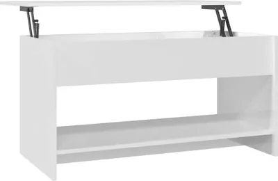 Produktbild von vidaXL Couchtisch Hochglanz-Weiß 102x50x52,5 cm Holzwerkstoff