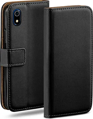 Produktbild von moex® Book Case kompatibel mit Xiaomi Redmi 7A - Hülle 360 Grad klappbar, Schwarz