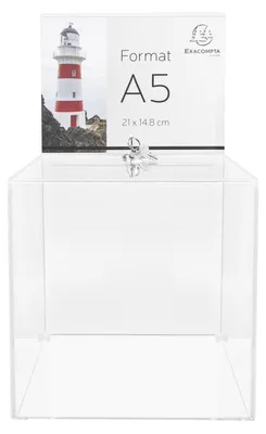 Zdjęcie produktu dla Exacompta 89258D, Uchwyt na znak, A5, Akrylowy, Polimetakrylan metylu (PMMA), Przezroczysty, Pozioma, 210 mm
