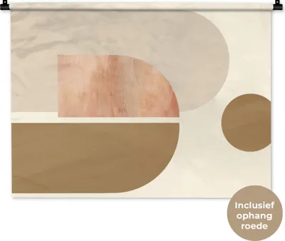 Produktbild von MuchoWow® Wandteppich Wandbehang Kunst - Abstrakt - Rosa 90x67.5 cm Tapisserie Dekoration Wandtuch - Fototeppich - Wand-Skulpturen