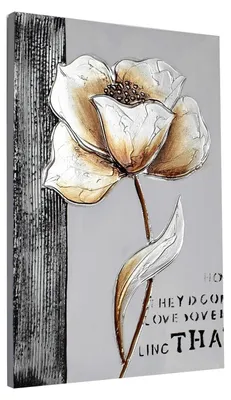 Image de Décoration murale en toile, motif floral, 40 x 60 cm