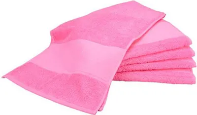 Produktbild von A&R 703.50 | PrintMe Sport Towel / 30 x 140 cm - Farbe: Pink - Größe: 30 x 140 cm