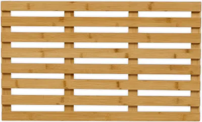 Produktbild von Relaxdays Bambus Badematte, 66 x 40 cm, rutschfeste Duschmatte für Badewanne, Dusche, Sauna, indoor & outdoor, natur