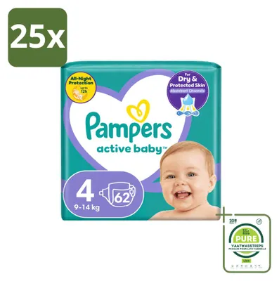 Image de 25 couches Pampers Active Baby, taille 4 (9-14 kg) - Grand paquet - 25 couches