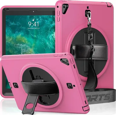 Obrázok produktu pre Puzdro pre iPad 10,2" (19/20/21) so stojanom a ramenným popruhom Ružové