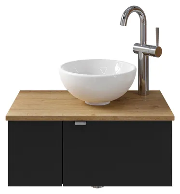 Produktbild von Pelipal Serie 6915 SET-044-055 Waschtisch mit Unterschrank bestehend aus: Keramik-Aufsatzbecken, Waschtischplatte, Waschtischunterschrank