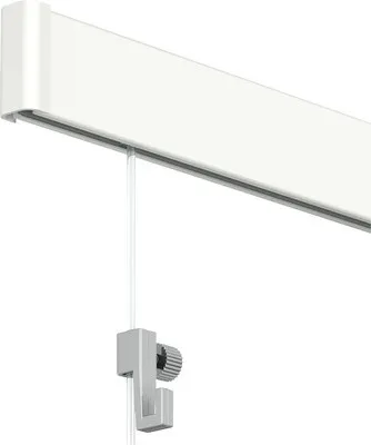 Produktbild von Artiteq Artiteq Painting Suspension System 4 Meter All-in-one Click Rail 4kg / Weiß RAL 9010