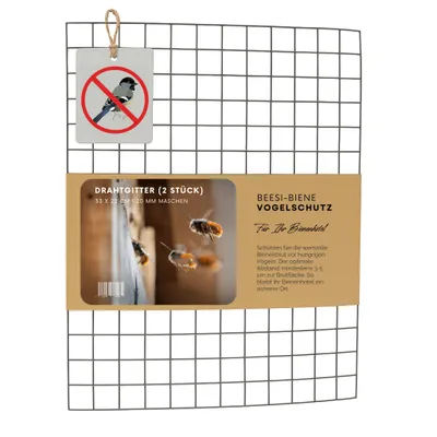 Produktbild von Drahtgitter für Insektenhotel 33x22,8cm I 19mm Maschenweite I Schutzgitter für Wildbienen I Vogelschutz Insektenhotel (4 Stk)