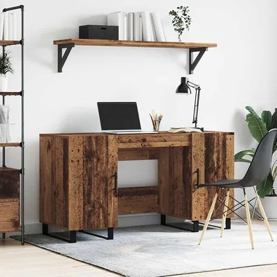 Imagen del producto de Escritorio de ordenador, estilo industrial, de madera, 140 x 50 x 75 cm
