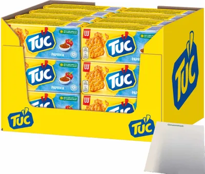 Produktbild von LU Tuc Cräcker Paprika mit würzigem Paprika-Geschmack VPE (24x100g Packung) + usy Block