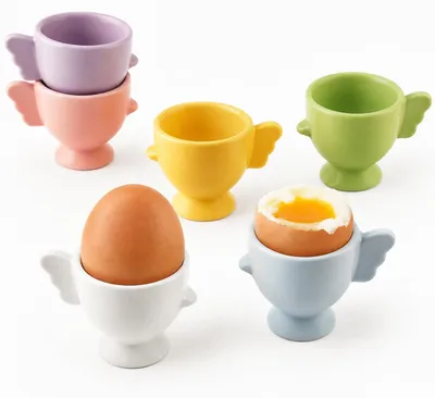Produktbild von Keramische Eierbecher in Kükenform, Set von 6
