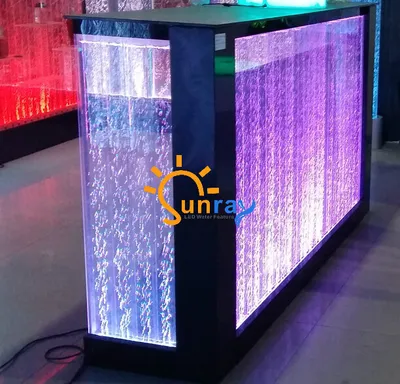Immagine prodotto di Tavola da bar Parete d'acqua Bancone da bar illuminato Tavola da bar Bancone da bar Led Scaffale Mobili