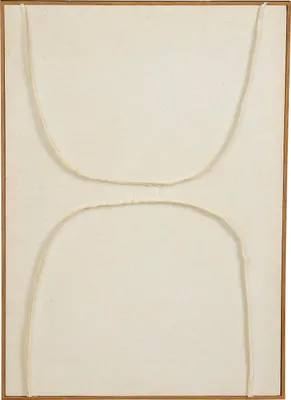 Produktbild von Mica Decorations Wanddeko - Wandbild Japandi Abstrakt 70 x 50 x 3,5 cm - Wandbilder Wohnzimmer oder Schlafzimmer - Beige