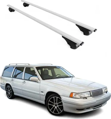 Produktbild von Dachträger Grundtäger für Volvo V90 1997-1999 75kg Metall Silber 2 tlg
