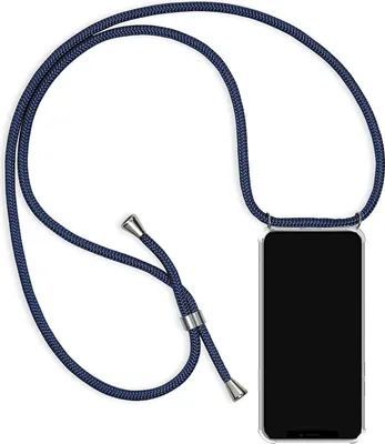 Obrázek produktu pro Ochranné pouzdro s řetízkem na mobilní telefon pro Apple iPhone 11 6,1 s nastavitelnou délkou palce Tenké pouzdro Outdoorové pouzdro na mobilní telefon z TPU Nárazuvzdorné Extra ochrana Lehké Blue