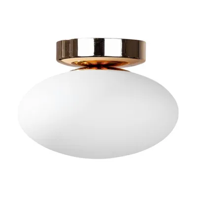 Image de Plafonnier OMI blanc et doré, 1xG9x5W, verre, dimensions : 14x18x18 cm, IP20, Zuma Line