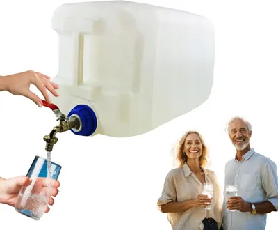 Produktbild von Anwicar Wasserkanister mit hahn - Wasser Kanister mit zapfhahn 30l - Camping Wassertank - Weiß