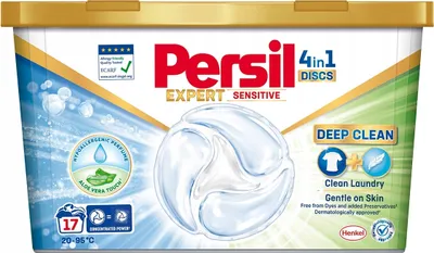 Produktbild von Persil Discs Expert Sensitive Waschkapseln, 4in1 Aktion, 17 Stück