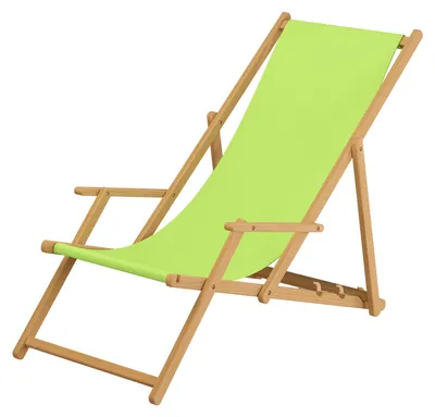 Produktbild von Klappliege pistazie Sonnenliege Relaxliege Strandstuhl Deckchair Buche natur klappbar 10-306 N
