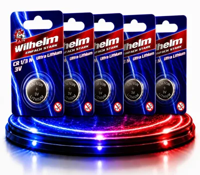 Produktbild von 5 x WILHELM 1/3N 3V Photo Lithium CR1/3N DL1/3N Blister