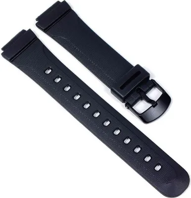 Zdjęcie produktu dla Zapasowy pasek do zegarka Casio, pasek z żywicy, czarny, do modelu DB-37H