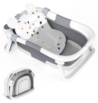 Produktbild von Elzusha – Faltbarer Babybadewanne mit Stützkissen