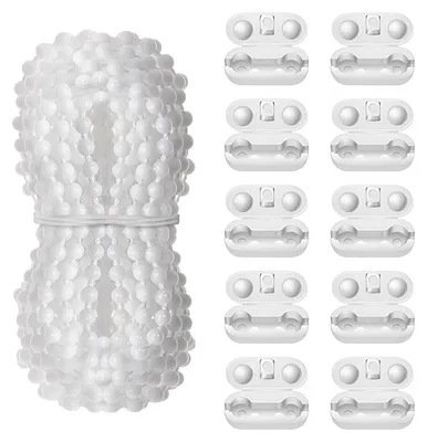 Rollo-Zubehör-Set, weiße Kette, 4,5x6 mm, für Jalousien