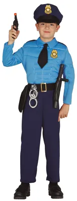 Produktbild von Polizisten Kostüm für Kinder, Größe:98/104