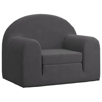Zdjęcie produktu dla vidaXL Sofa rozkładana dla dzieci antracytowa Miękki plusz