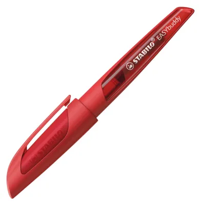 Produktbild von STABILO Schulfüller mit Standard-Feder M - EASYbuddy in koralle/rot - blau (löschbar) …
