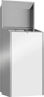 Immagine prodotto di Cestino KWC AR, EXOS, acciaio inox, incasso, 304x790x251 mm, vetro di sicurezza temprato bianco, 30 litri