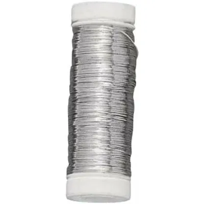 Obrázok produktu pre Rayher 2402500 Rayher Silberdraht mit Kupferkern Basteldraht silber 0,3 Ø mm 100,0 m, 1 Rolle