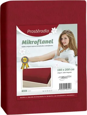 Obrázok produktu pre Prestieradlo z mikroflanelu - bordové - 90x200