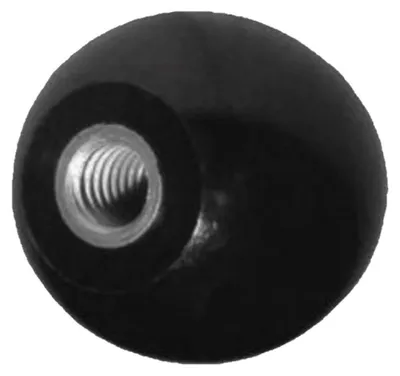 Produktbild von 5 Stück - Kugelknopf M 8 - Ø 32 mm - DIN319 - Stahlgewinde - schwarz