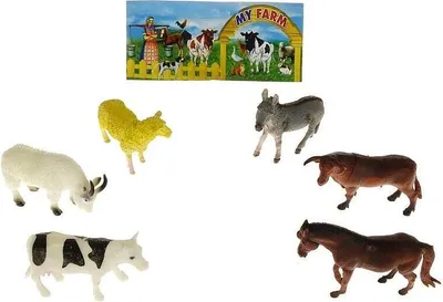Immagine prodotto di set di 6 animali da fattoria in borsa