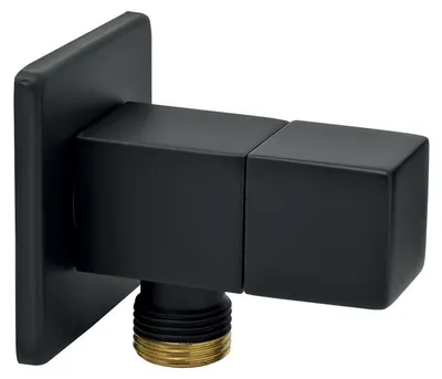 Immagine prodotto di Valvola angolare in Vetroceramica Novaservis con tappo e leva metallica 1/2x3/8 Z293-BL