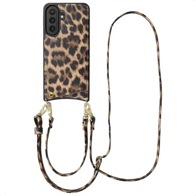 Productafbeelding van Selencia Nova Telefoonhoes met Koord en Pashouder voor de Samsung Galaxy A57 (5G) - Leopard