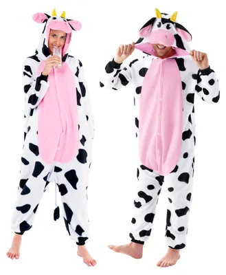 Produktbild von Spooktacular Creations Uni Erwachsener Plüsch-Overall One-Stück Kuh Tierkostüm (xx-Large)